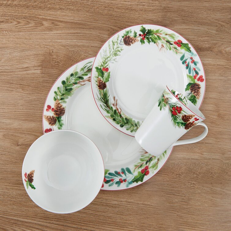 Mikasa 16 Piece Bone China Dinnerware Set, Service for 4